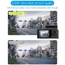 Dash Cam Front And Rear Inside 1080P  480P  480P Three Way Triple Car JERH