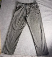 Vintage Wrangler Jeans Mens 38x32 Gray Straight Leg Made in USA 90s