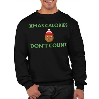 Xmas Calories Don t Count Pullover lustig Unisex Weihnachtssweatshirt