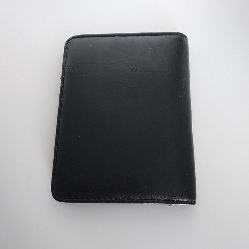 Black Leather USA Passport Cover and ID Holder Wallet Case - Picture 3 of 4