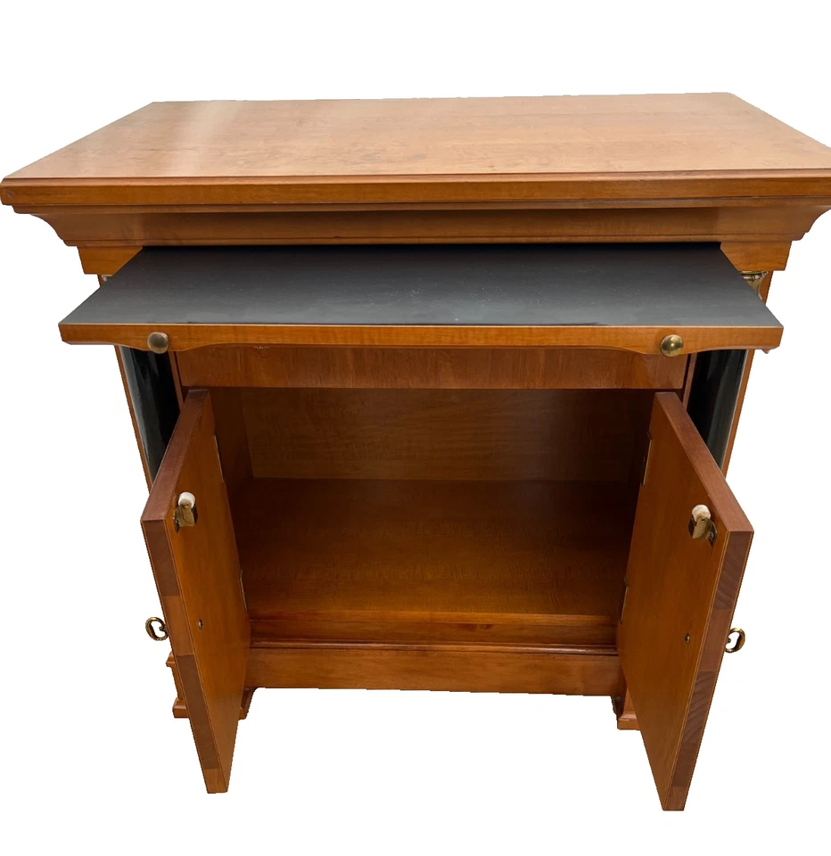 Mesita de noche vintage mesa auxiliar cajón armario nota tirar Thomasville Biedermeier Foto 4 de 4