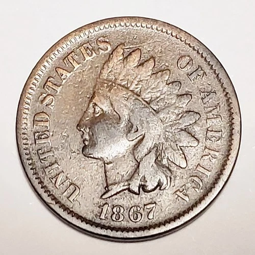 1867 P Indian Head Cent Penny  *VG - VERY GOOD*