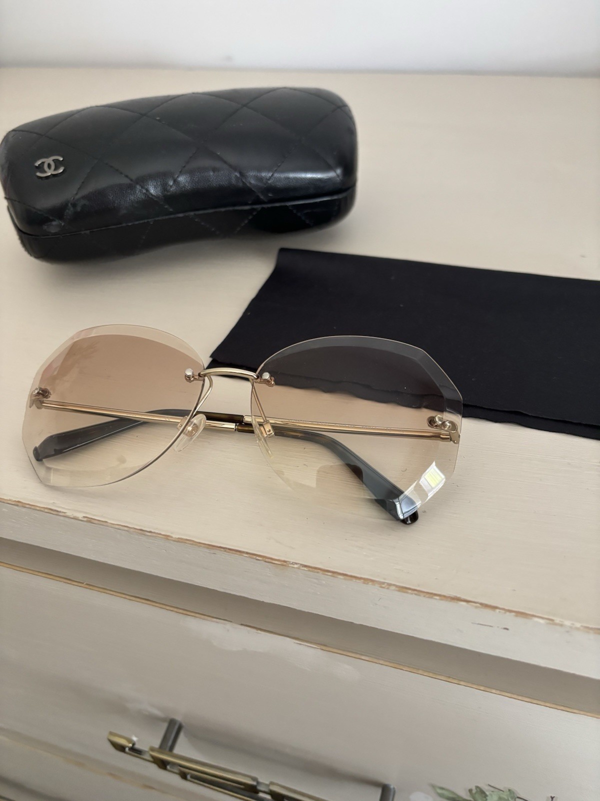 CHANEL Women's 4220 Butterfly Design Facet Cut Sunglasses
