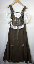 Vintage shirt Skirt Landhaus Lace up German Dirndl Oktoberfest festival set 38