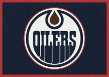 5x8 Milliken Edmonton Oilers 1211 Sports NHL Spirit Area Rug - Approx 5'4"x7'8"