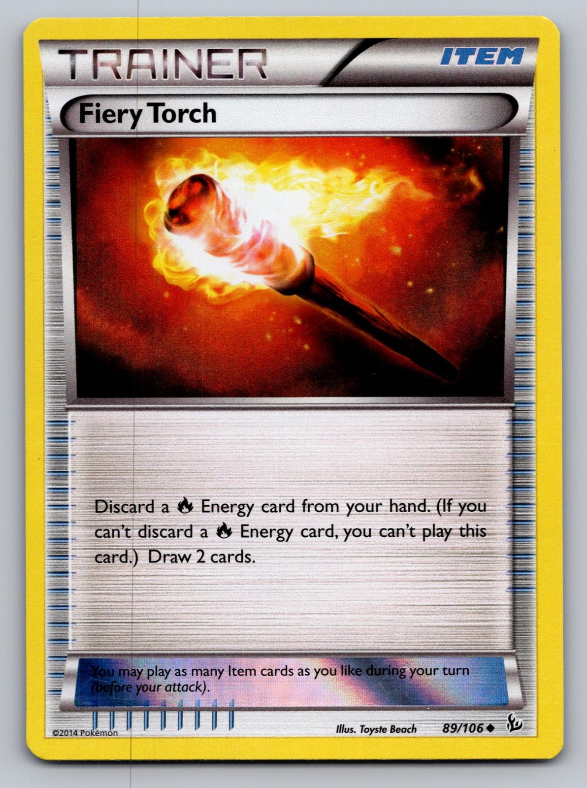 Fiery Torch 89/106 Uncommon Flashfire Pokemon Lightly Played
