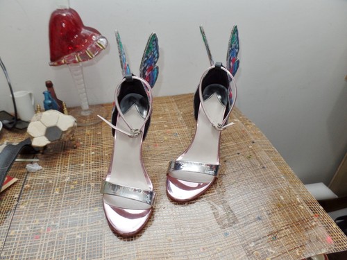 Butterfly Stiletto High Heel Shoes Size 4.5 - Picture 9 of 9