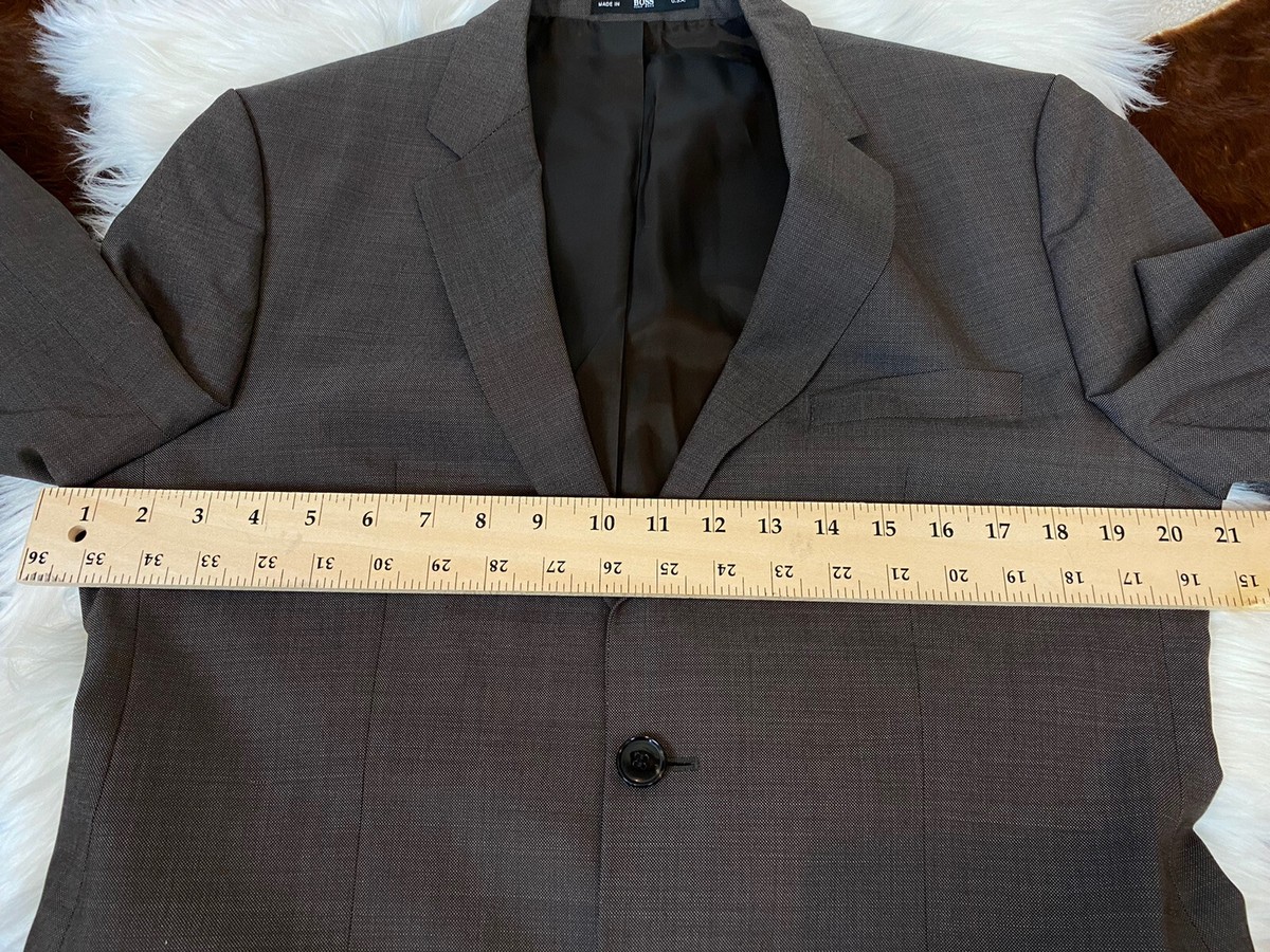 HUGO BOSS Suit Jacket Super 120s Guabello 2 Button 38R Classic
