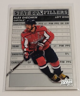 2023-24 Upper Deck Hockey ALEX OVECHKIN Stat Box Fillers #SB-9 Insert Series 1
