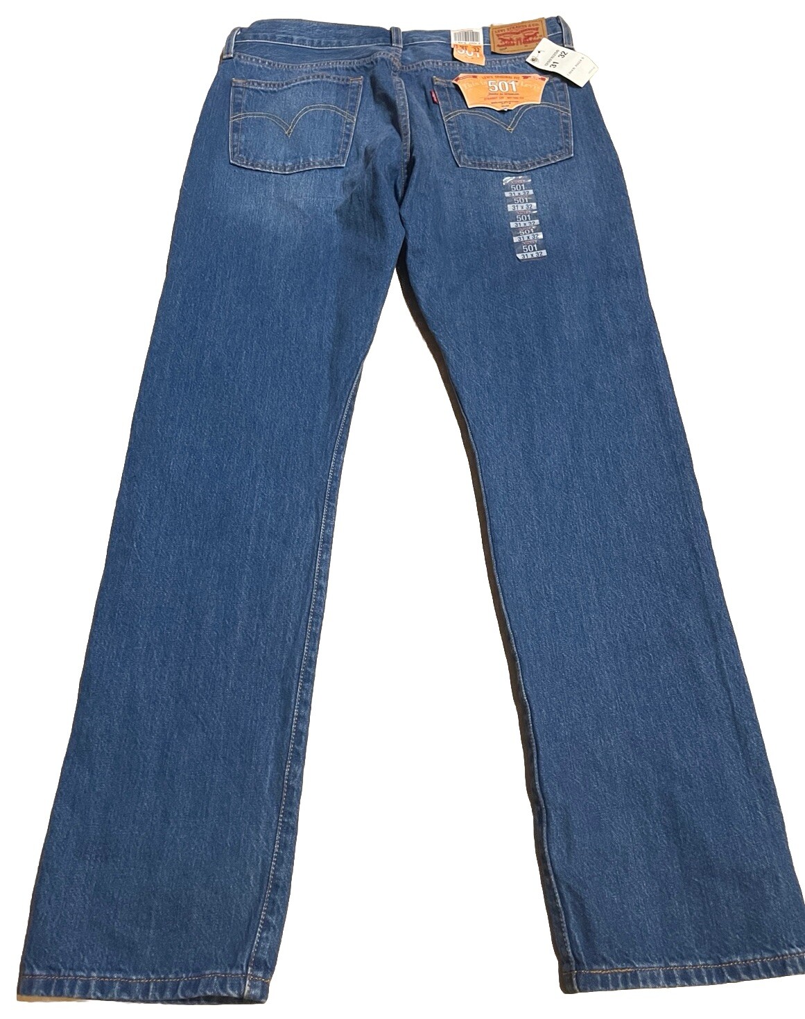 Levi's Jeans Womens Size 31 x 32 501 Straight Leg Button Fly NWT Medium Wash