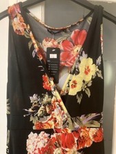 Black floral maxi dress, size small. BNWT
