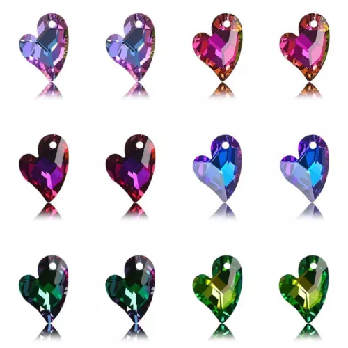 Multi Shape Crystal Charms - AB Color Glass Beads Jewelry Making Pendants 20Pcs - Picture 20 of 65