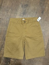 Old Navy Teen Boys Khaki Shorts Size 14 Plus Brown NWT