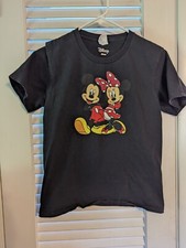 Port  Co Large Disney Mickey and Minnie Black shirt Euc