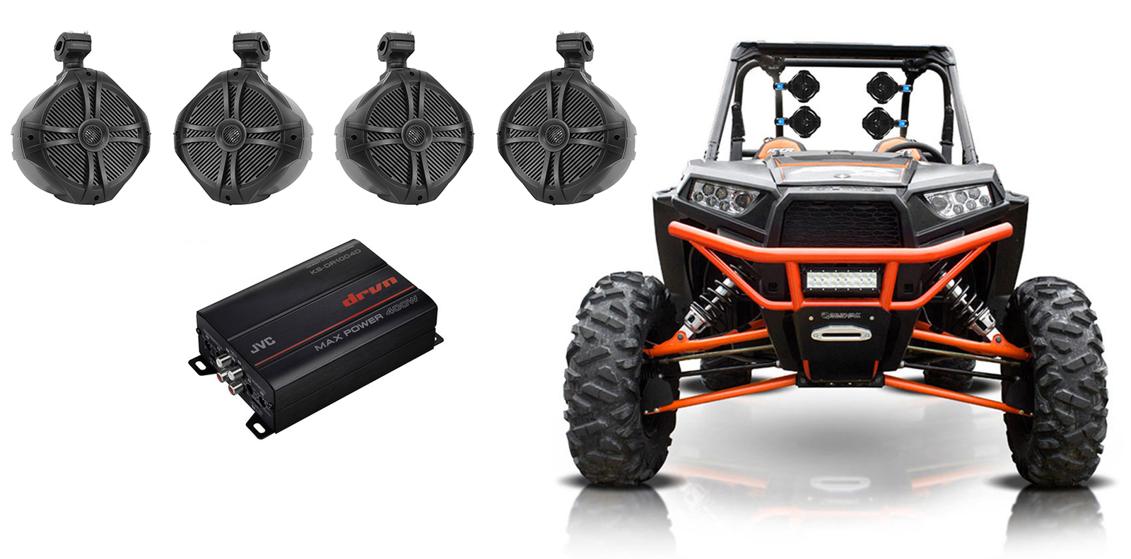 4-канальный усилитель JVC KS-DR1004D4 Черные 8-канальные колонки для RZRATVUTV 51690₽