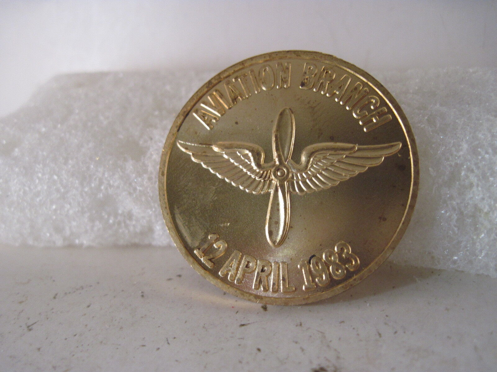 US  Army 1983 Aviation Branch challenge coin 