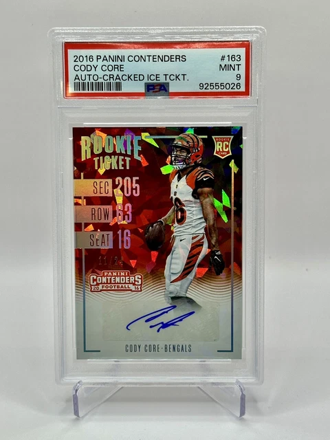 Cody Core 2016 Contenders Cracked Ice /24 PSA 9 #163 Ole Miss, Bengals 🔥