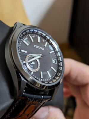 Citizen Attesa F150-T021590 Titanium Day Date Eco Drive Solar Mens