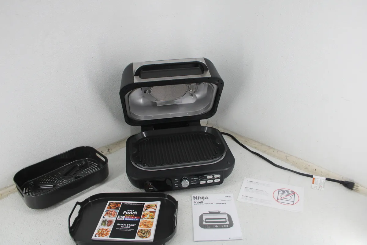 Ninja Ig651 Foodi Smart XL Pro 7-in-1 Indoor Grill/Griddle Combo Black