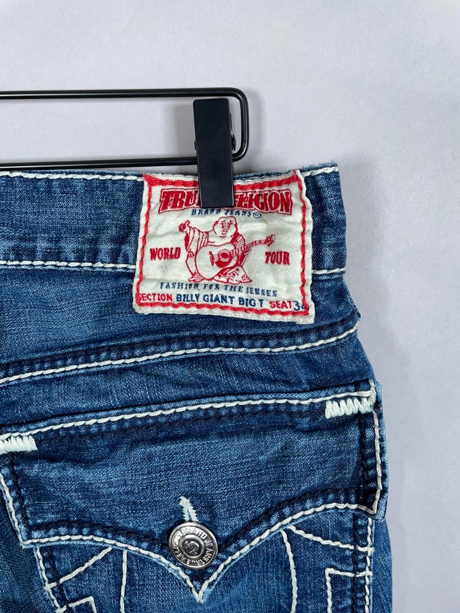パンツ True religion billy giant bigT superT True Religion Billy Giant Big T Boot Cut Jeans Men's 33 Flap