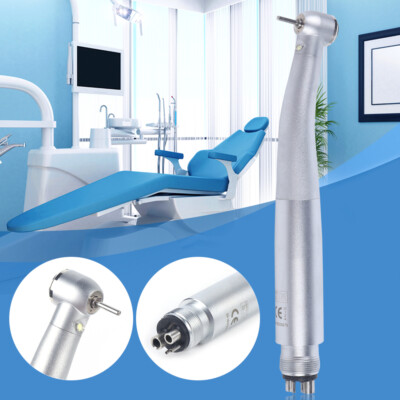 Dental LED Fiber Optic E-Type Turbine High Speed Handpiece Handstück 4 Loch DHL