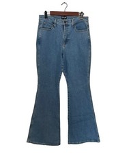 Wrangler High Rise Flare Jeans Womens Size 30 X 32 Light Blue NWT