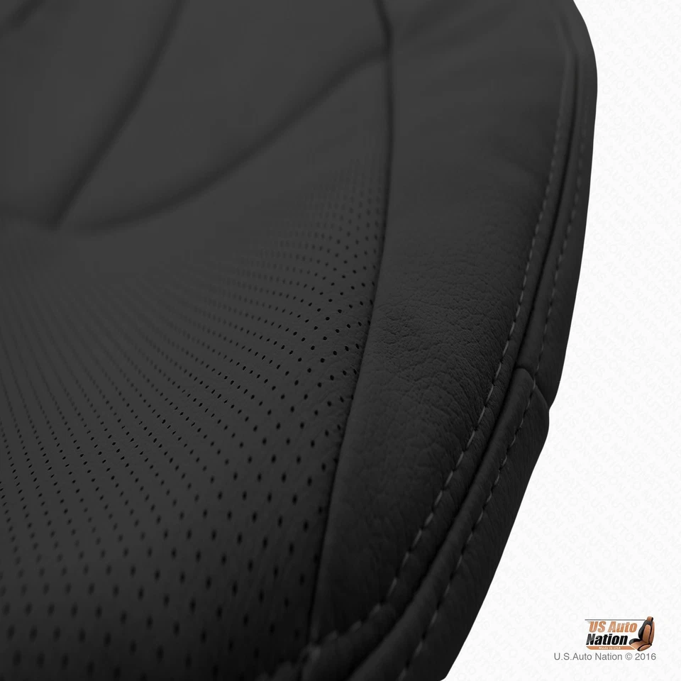 2007 梅赛德斯奔驰 E280 司机侧底穿孔皮革座椅套黑色 — 第 3/4 张图片