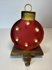 Glitzhome LED Light Up Marquee Weighted Christmas Ornament B-4