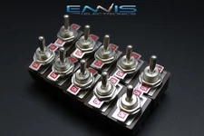 10 PCS TOGGLE SWITCH DPDT ON-ON TOGGLE 3 AMP 250V 5 AMP 125V AC 6 PIN EC-1501
