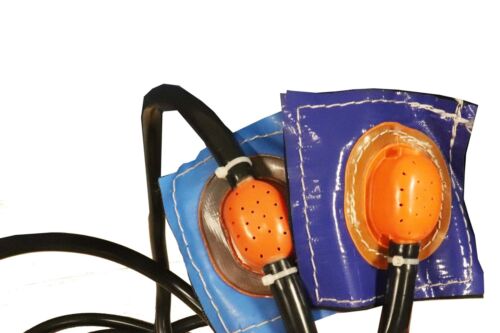 Doppelkopf Sprinkler Nebelschlauch für aufblasbare zweispurige Wasserrutsche Combos - Bild 5 von 6