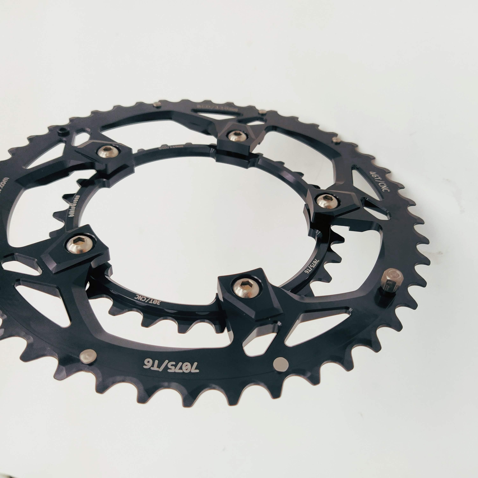 BikinGreen 46/30T CNC Chainring Set For Shimano 4-Arm Cranks | 10-12 Speed Road & Cyclocross