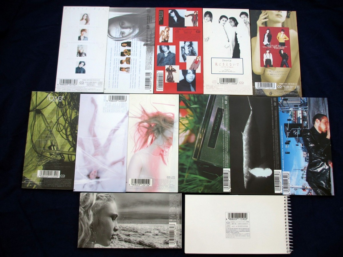 FULL SET x13 L'Arc-en-Ciel 8cm Japan CD Blurry eyes Vivid Colors