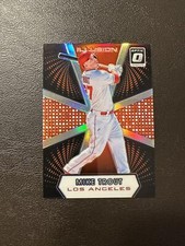 2016 Donruss Optic Illusion Mike Trout #I-1 Red Prizm /99 Los Angeles Angels