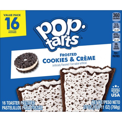 Pop-Tarts Frosted Cookies and Creme Toaster Pastries, Breakfast -27oz (16 Count) - Picture 8 of 12