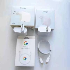 Original Google 45W USB-C Power Charger For Pixel 9 Pro Fold XL & Type C Cable