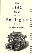 c1890 REMINGTON TYPEWRITER WYCKOFF SEAMANS & BENEDICT VINTAGE ADVERTISEMENT Z954 thumbnail