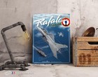 Plaque métal déco 30x20cm Avion Rafale Marine Aéronautique navale Française.