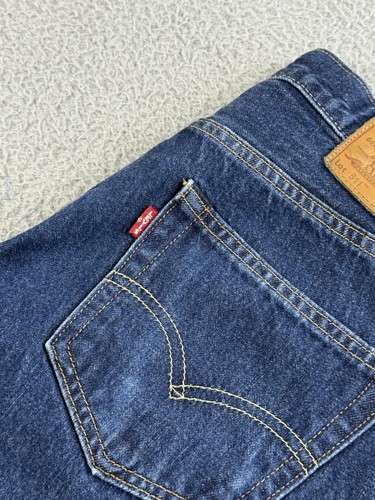 LEVIS 511 Premium Jeans Mens 30x28* Blue Selvedge BIG E Dark Wash Denim Straight - Picture 6 of 18