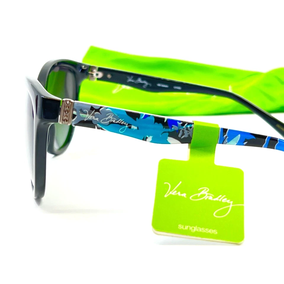 Gafas de sol Vera Bradley VB Carson camufladas florales monturas azules multicolores lentes grises Foto 4 de 4