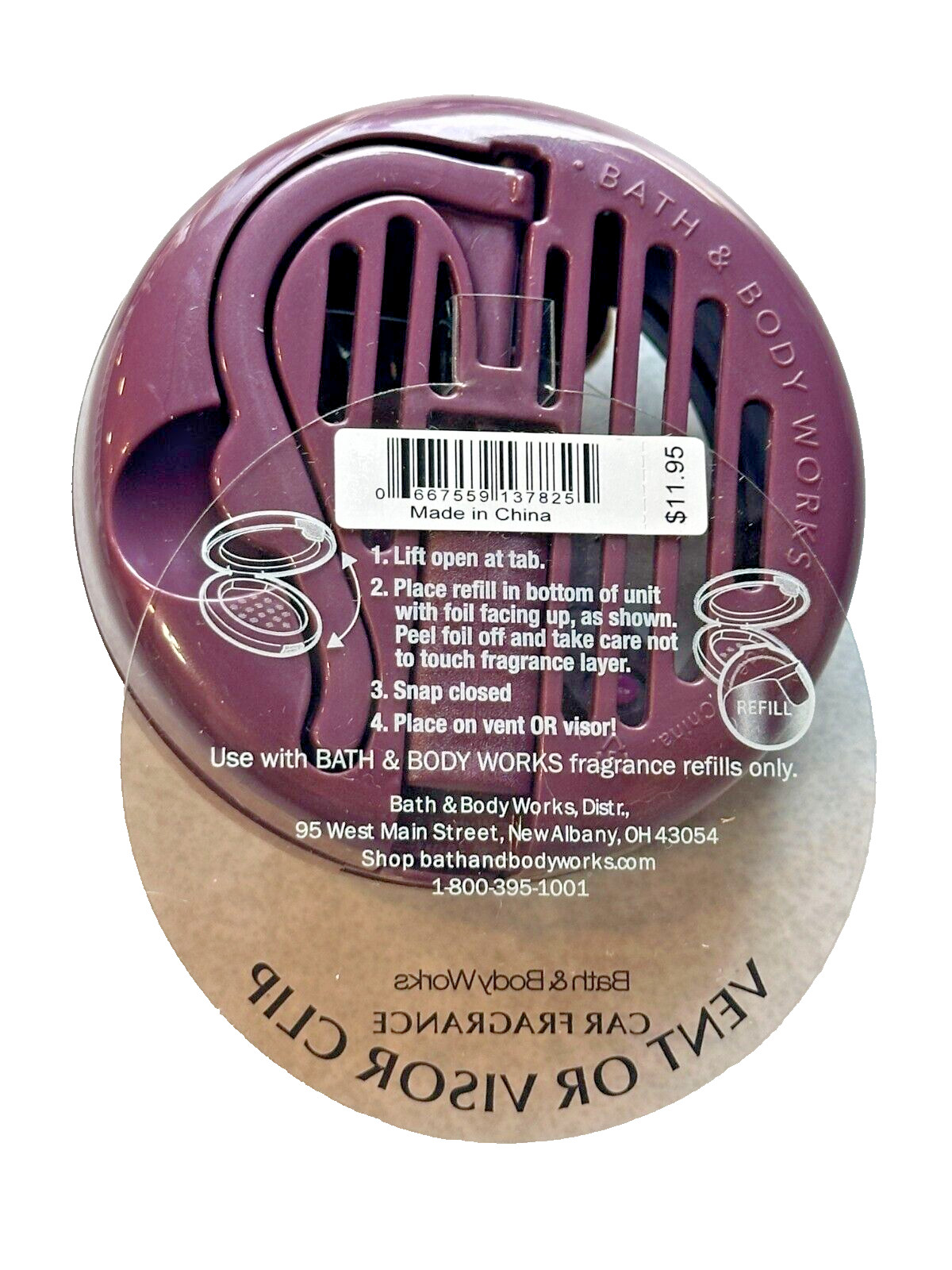 Bath & Body Works Car Fragrance Vent Visor Clip Christmas Nora the Mouse Tree