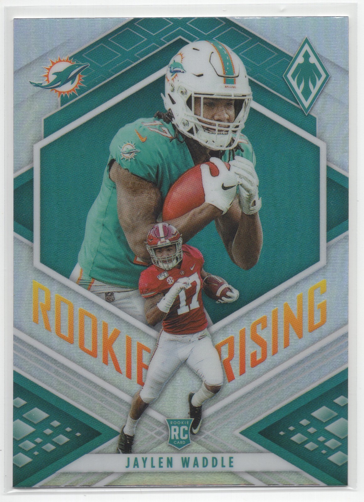 2021 Panini Phoenix Rookie Rising JAYLEN WADDLE #RIS-6 Rookie RC-Dolphins