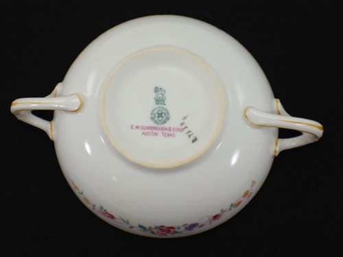 Royal Doulton Urne SAHNE SUPPENSCHÜSSEL 2er Set Blumenrand Blumen Vintage England - Bild 12 von 13