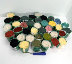 Lot 37 Vintage Brenat Rug Yarn Pre Cut Yarn with Latch Hook - Rug Mixed Colors