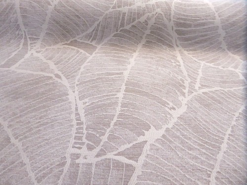 Fabricut Contract Pelion Natural Palm Leaf Chenille Fabric - Picture 6 of 10