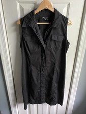 Carole Little Womens Sleeveless Black Collared Midi Dress Size 10 *Missing Belt
