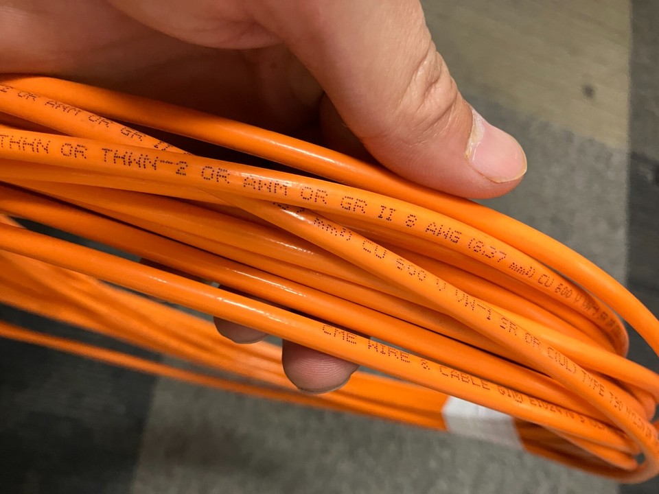 55 feet of 8 AWG THHN stranded copper wire Color Blue for the price of