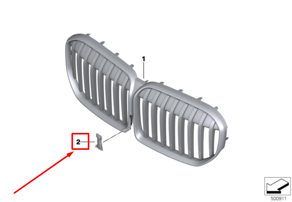 BMW 7 G11, G12 Kühlergrillverkleidung vorne 51747475346 7475346 