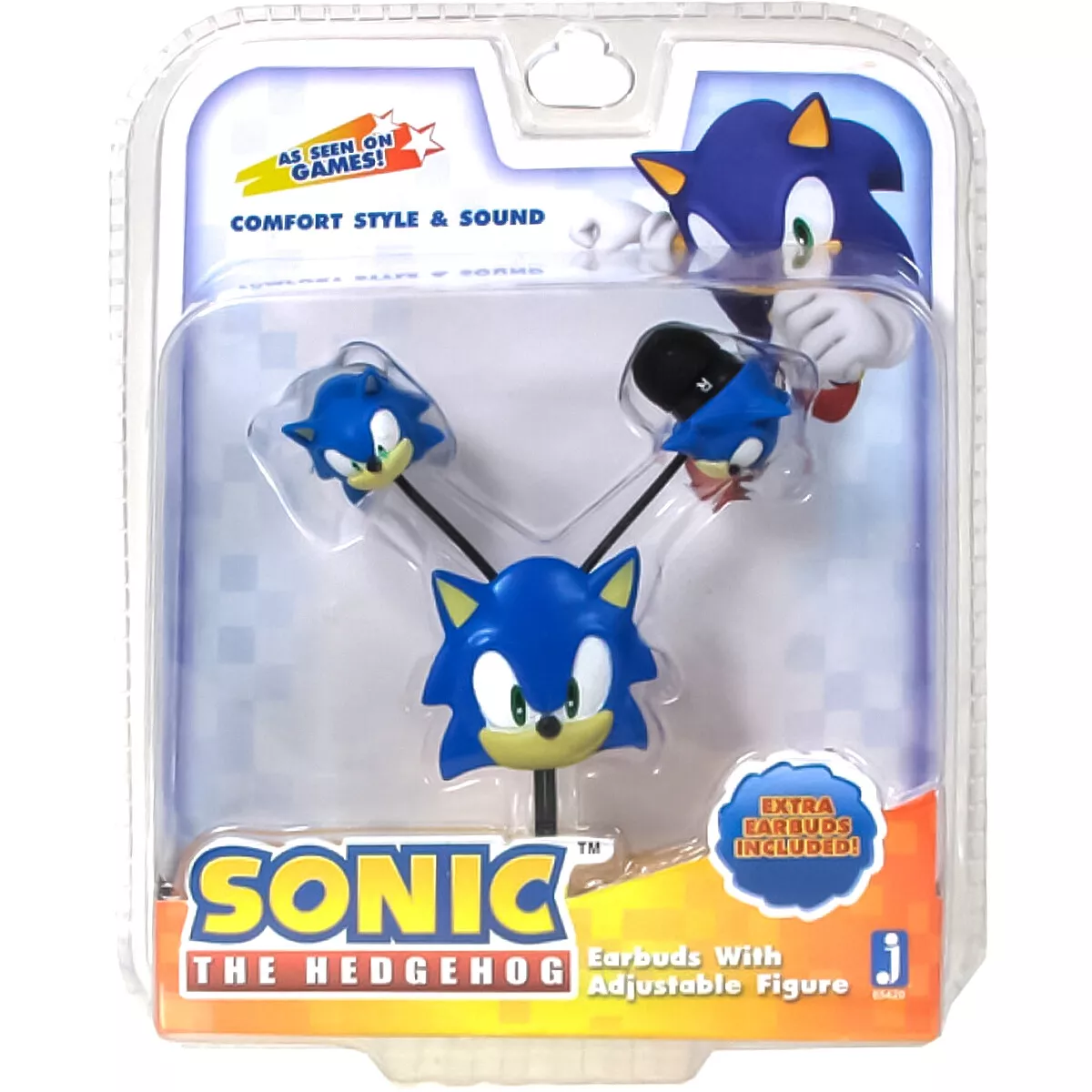 Sonic The Hedgehog Jazwares 65420 Earbuds Headphones