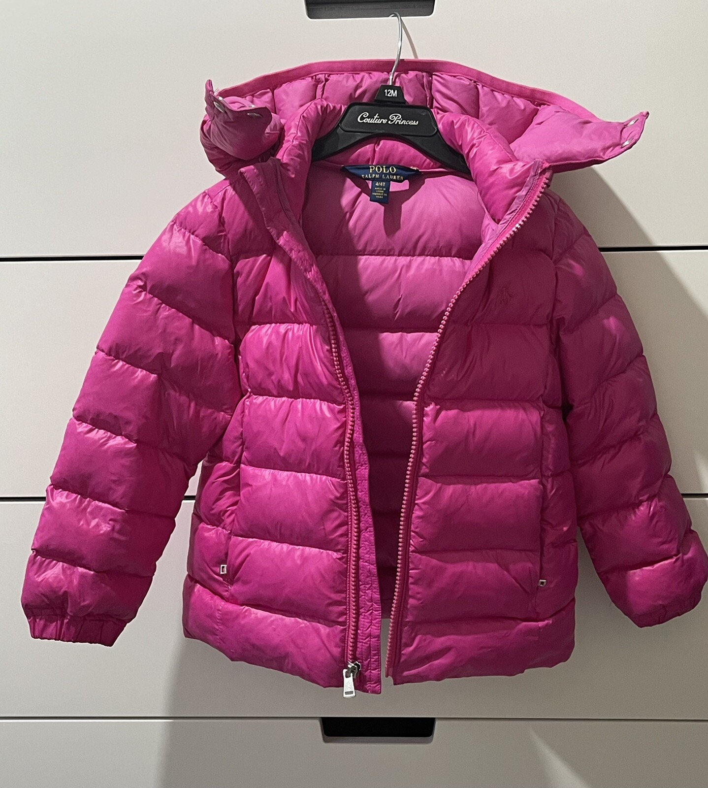 POLO RALPH LAUREN GIRL PINK WINTER DOWN PUFFER JACKET image 2
