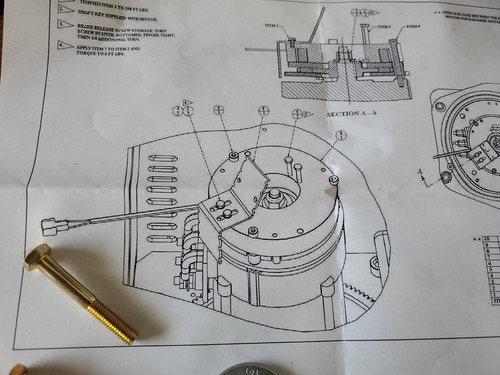 Kit staffa freno elettrica carrello elevatore Raymond #1065063 nuovo confezione aperta spedizione gratuita - Foto 8 di 15